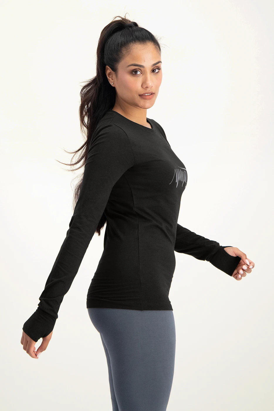 Namaste Core Dry-fit Yoga Longsleeve - Onyx Black