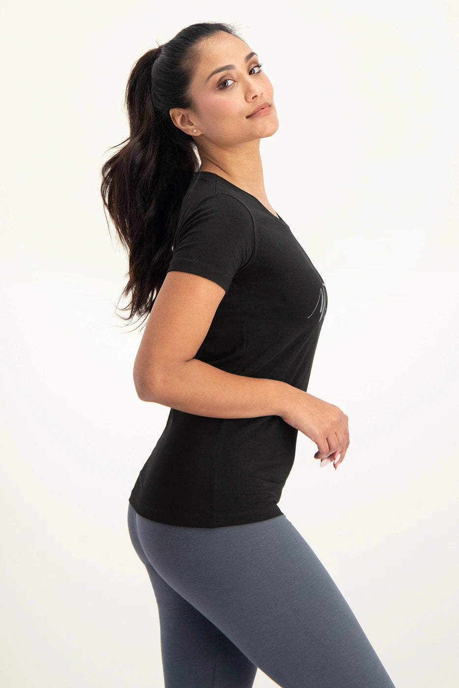 Namaste Katoenen Yoga T-shirt - Onyx Black