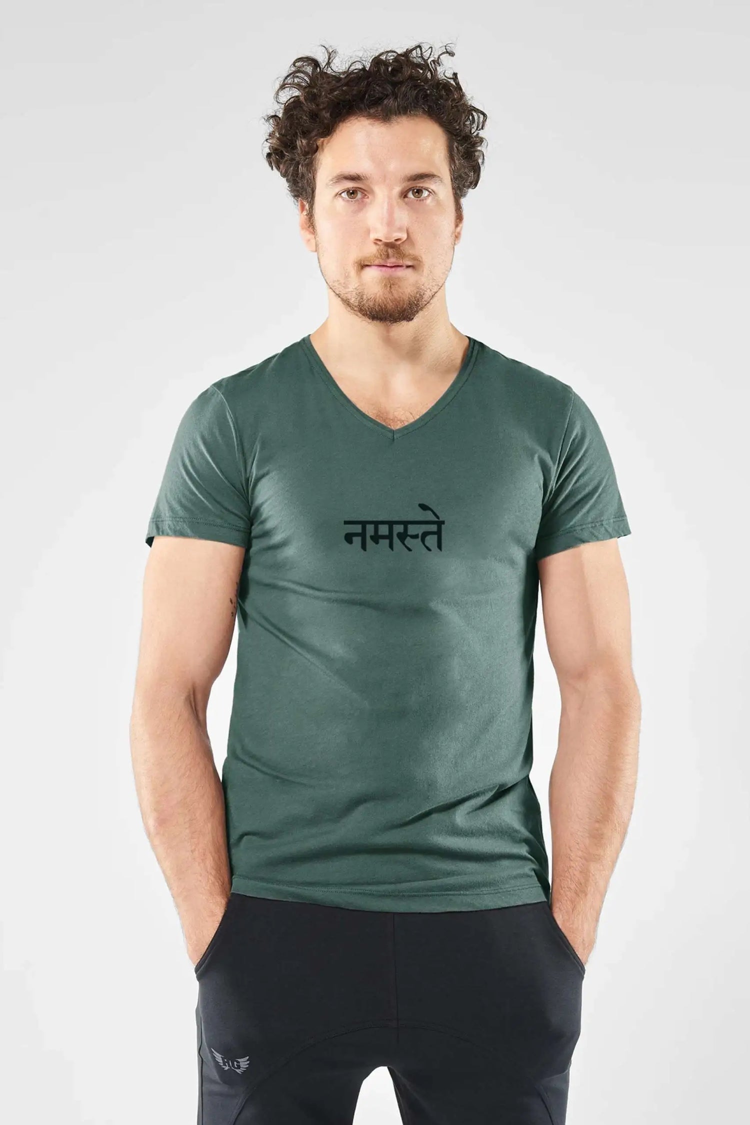 Namaste Bamboe Heren Yoga Tee - Forest