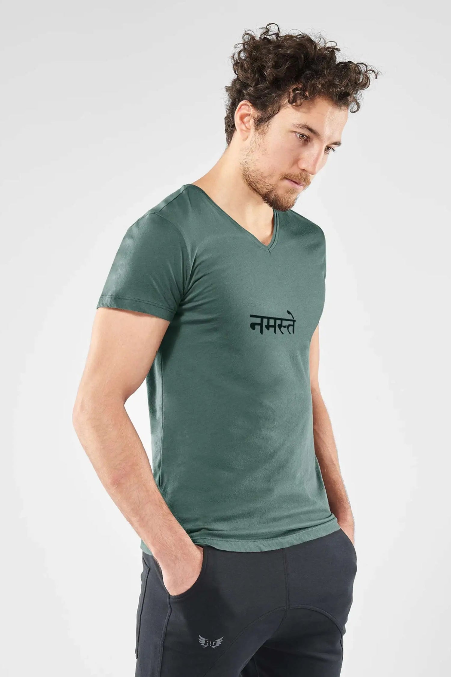 Namaste Bamboe Heren Yoga Tee - Forest