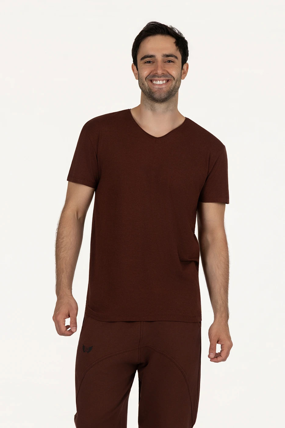 Namaste Lange Heren Yoga Tee - Marron