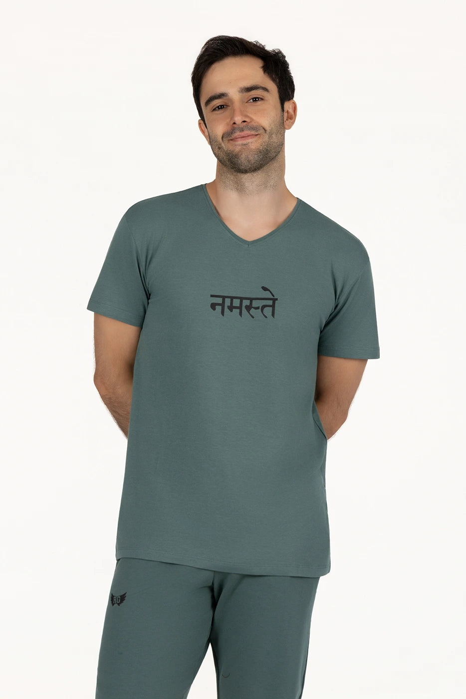 Namaste Bamboe Heren Yoga Tee - Forest