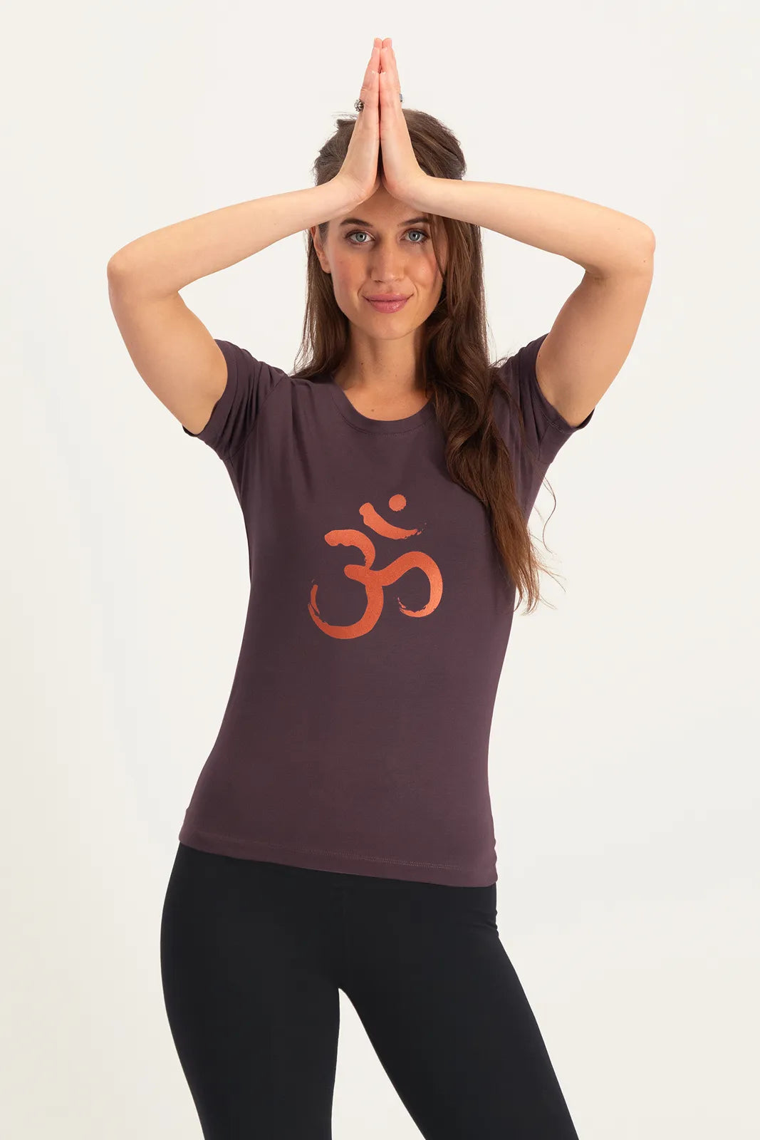 Om Core Katoenen Yoga Tee - Berry
