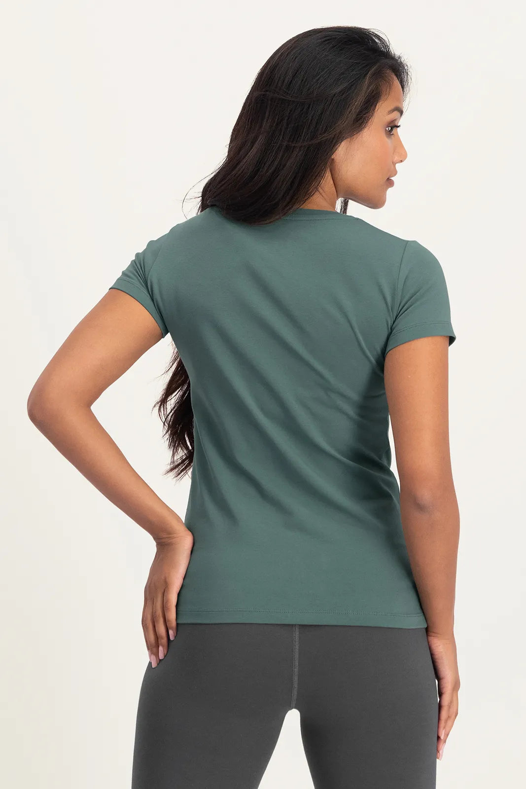 Om Core Strakke Yoga Top - Forest