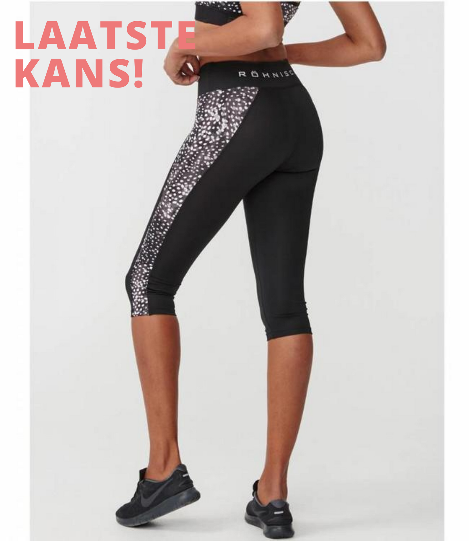 Yoga Capri Legging Cire Cut - Black Dot