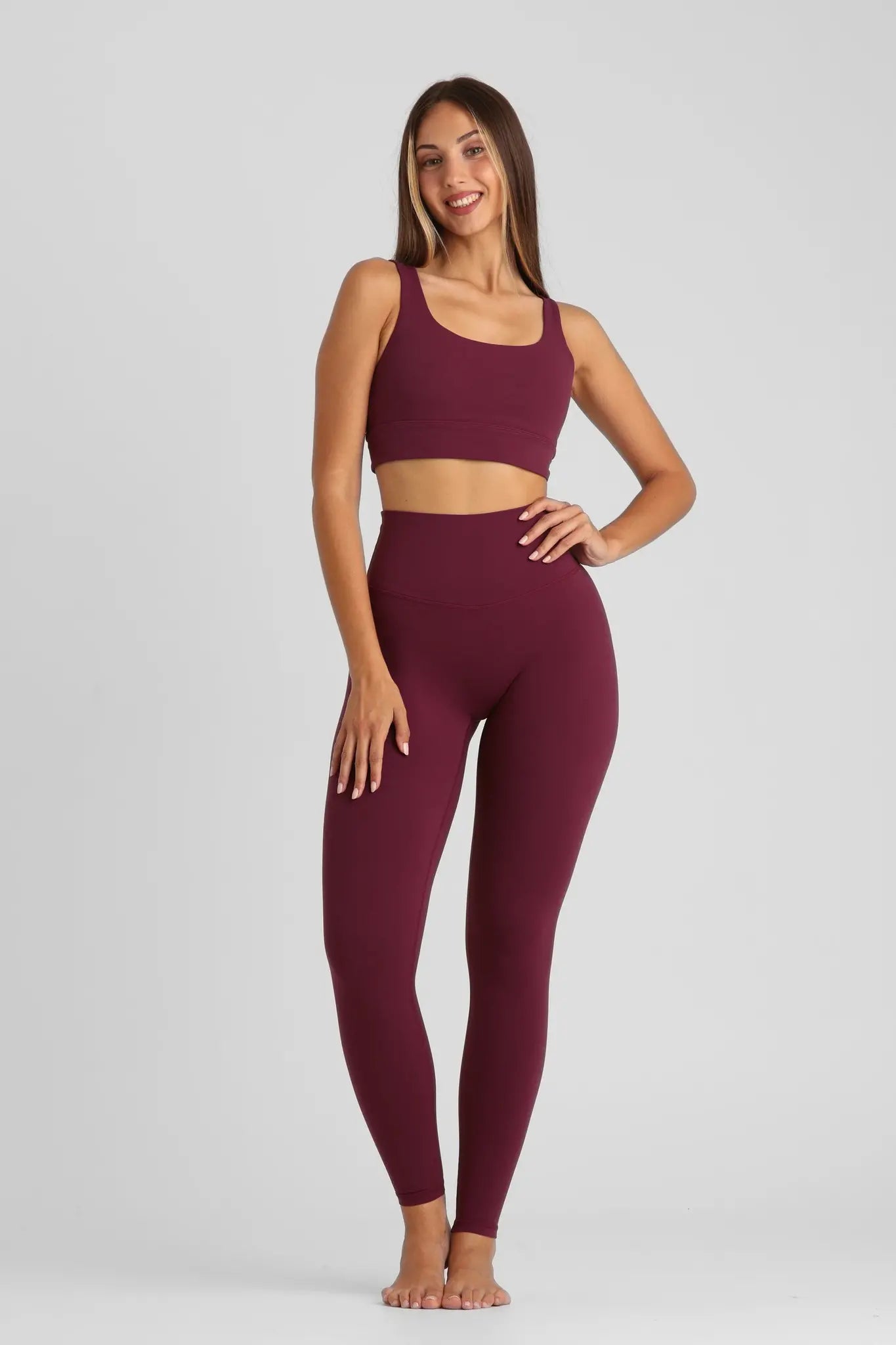Seamless Squat-Proof Yoga Legging - Plum