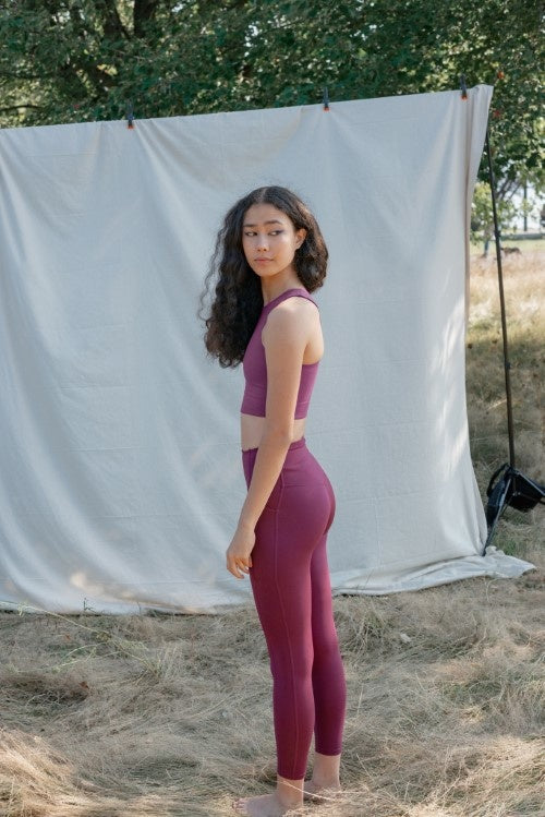 Pocket High-Rise Yoga Legging - Plum