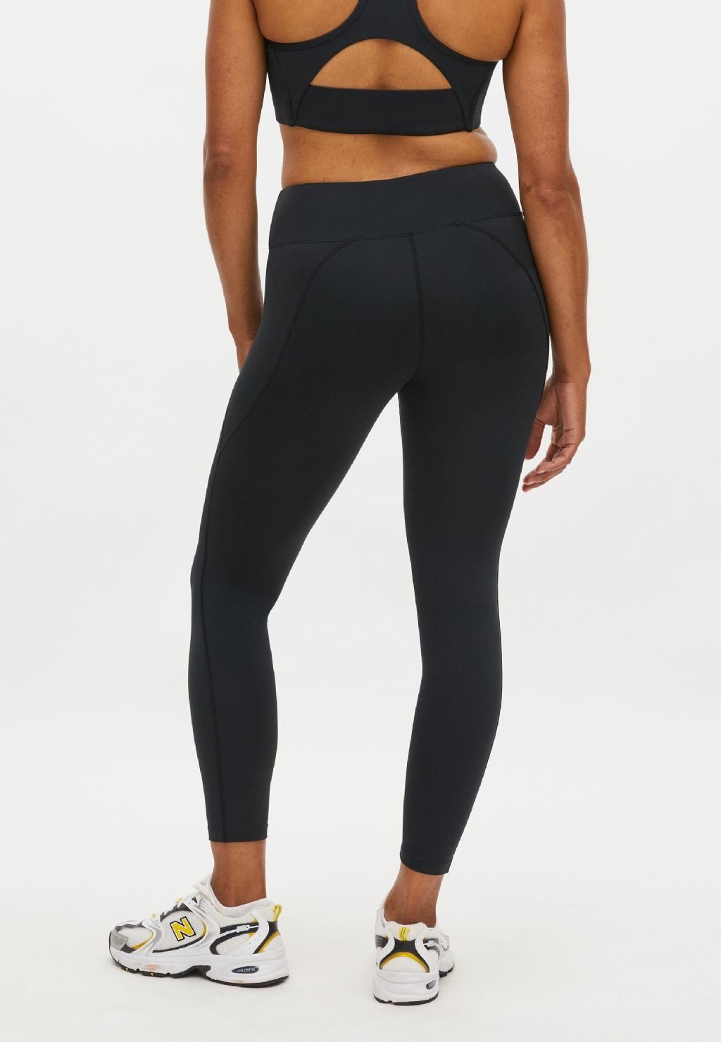 Regular Waist Yoga Tights - Black