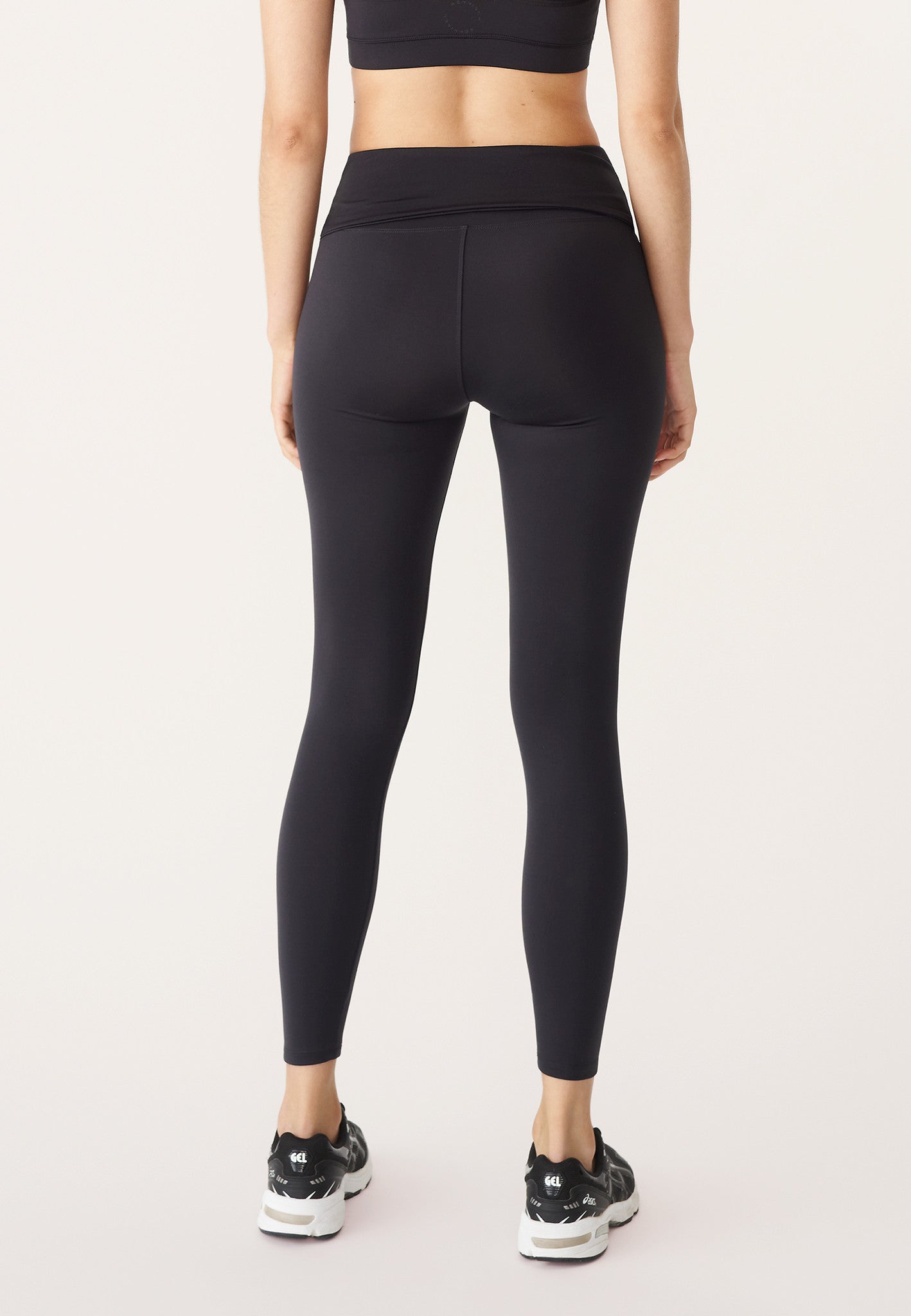 Yoga Skill Fold Over Legging - Obsidian Black