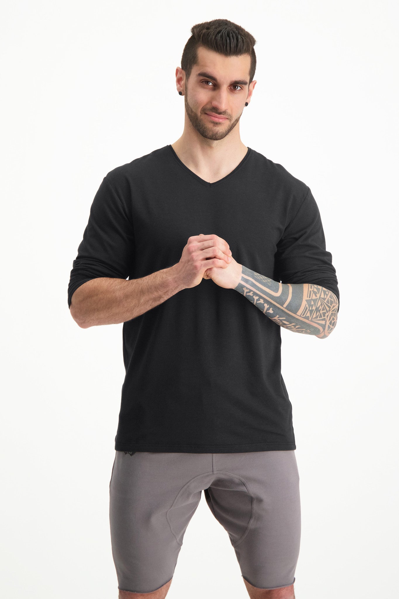 Longsleeve Yoga Shirt Rudra - Urban Black
