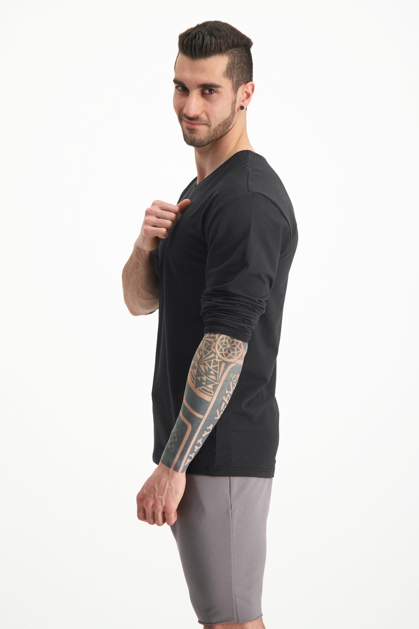 Longsleeve Yoga Shirt Rudra - Urban Black