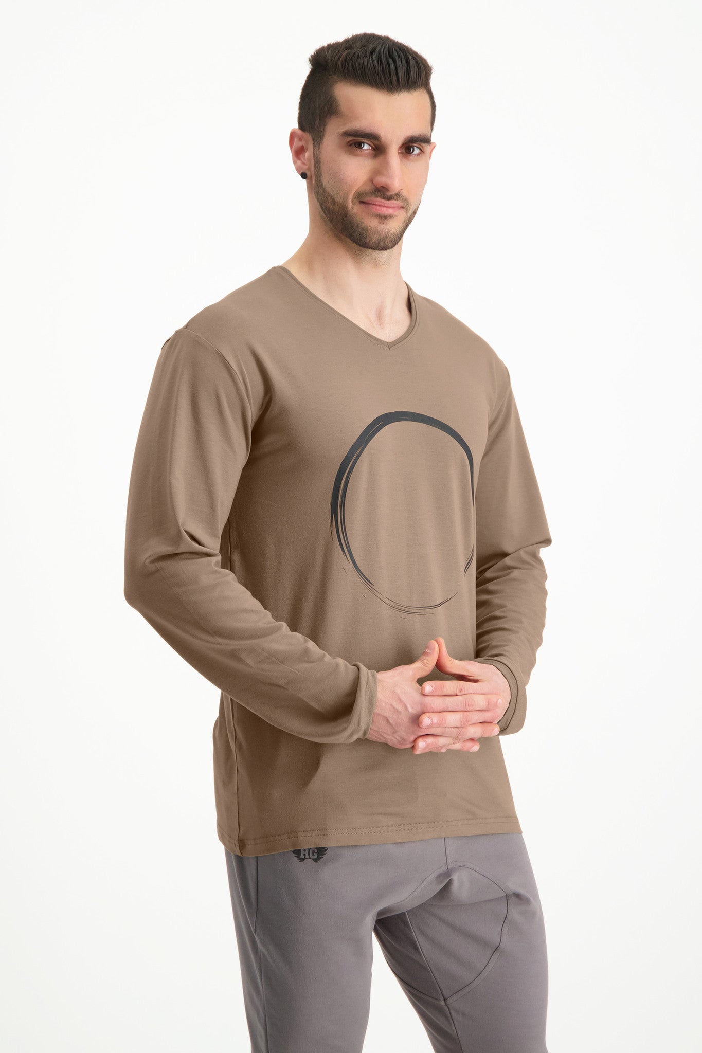 Longsleeve yoga shirt Rudra - Inca Cacao