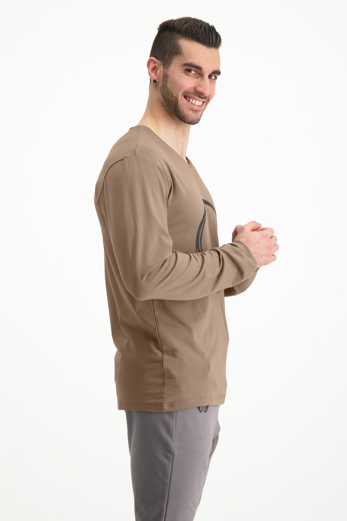 Longsleeve yoga shirt Rudra - Inca Cacao