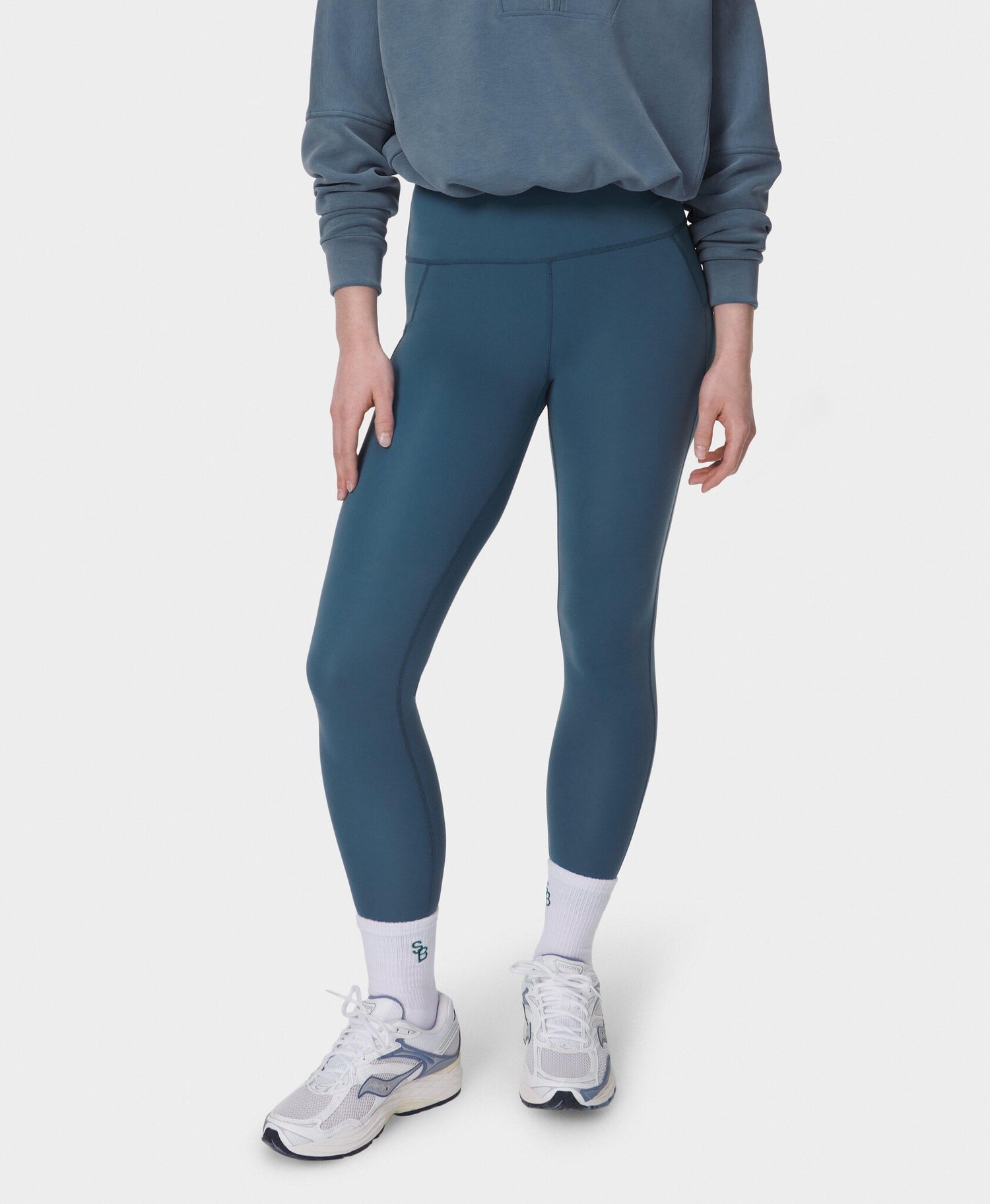 All Day Active Yoga Leggings - Subdued Blue