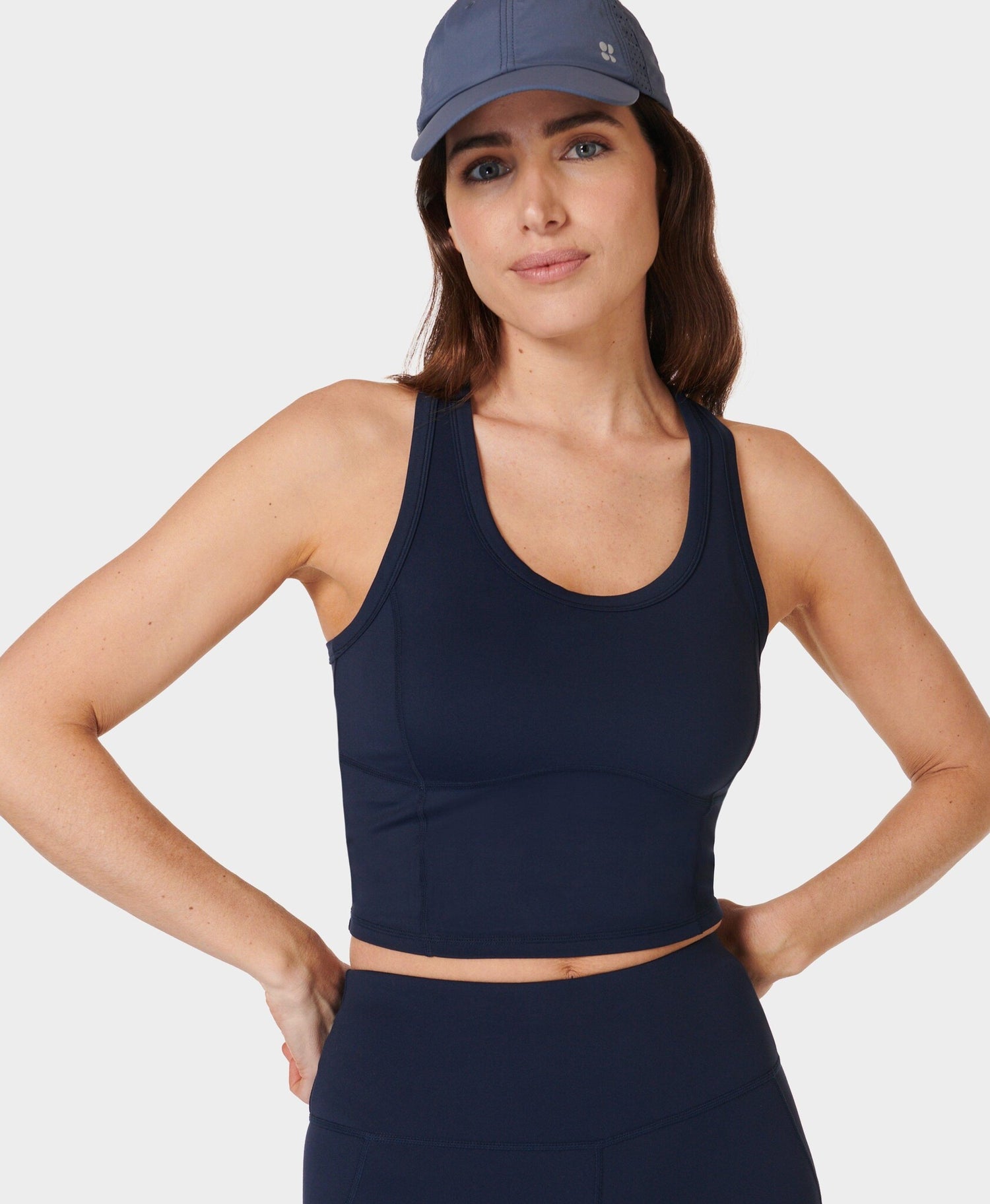 Duurzame Yoga All Day Cropped Tank - Navy Blue
