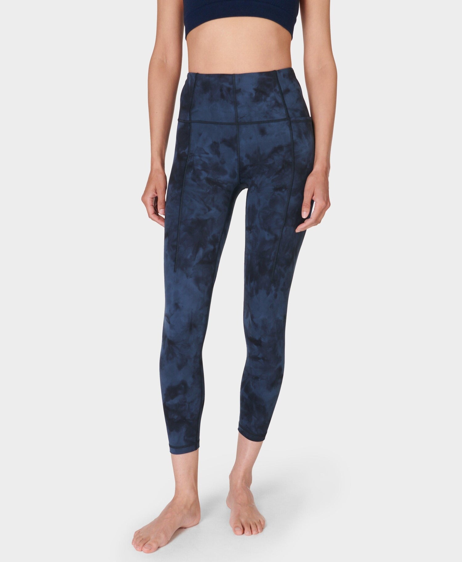 Compressie Super Soft 7/8 Yoga Leggings - Navy Blue Spray Dye