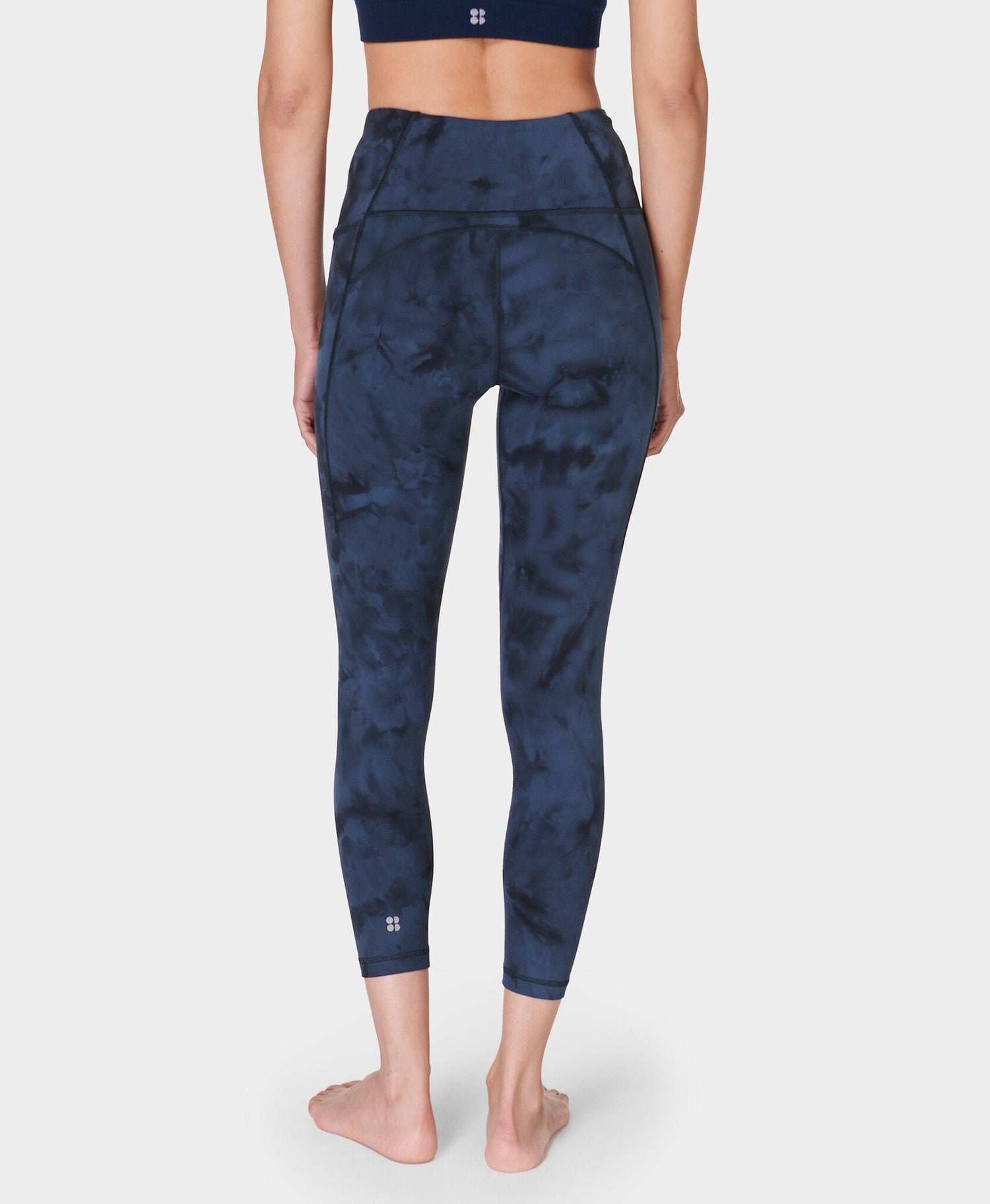 Compressie Super Soft 7/8 Yoga Leggings - Navy Blue Spray Dye