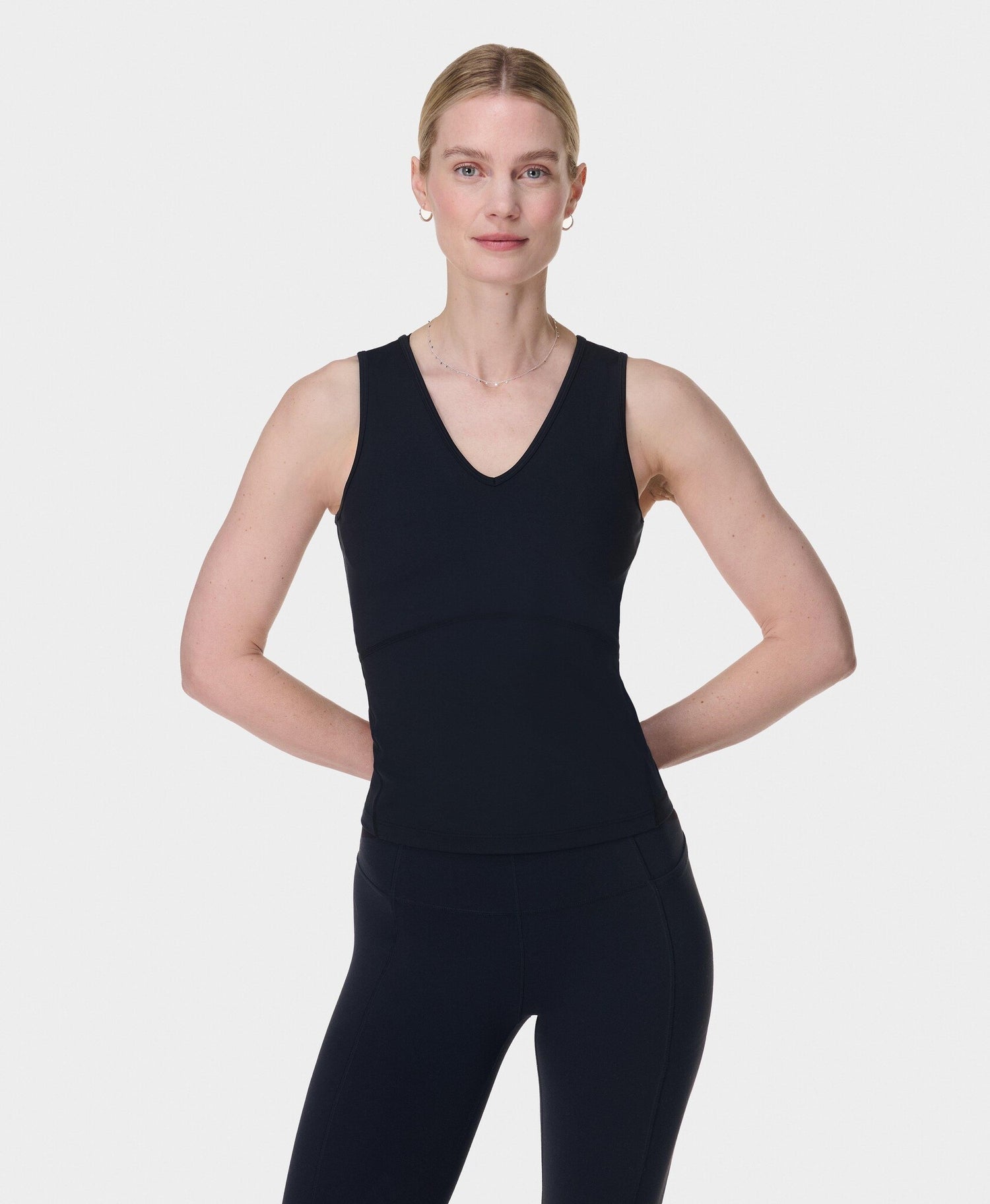 Gaia V-Neck Yoga en Pilates Tank - Black
