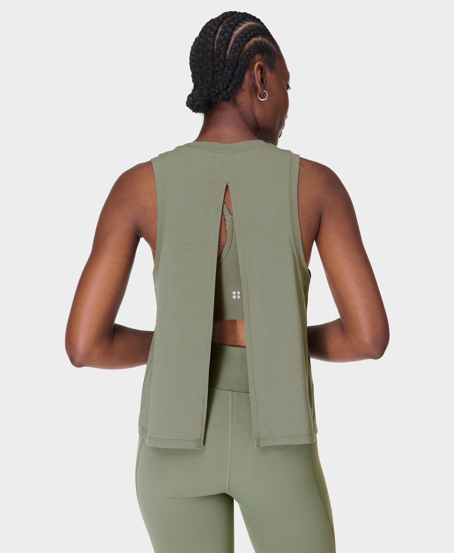 Yoga Soft Flow Double Up Bra Tank - Willow Green