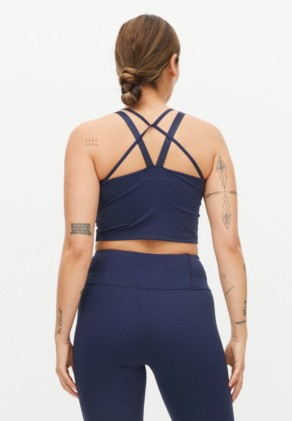 Sculpture Strap Yoga Top - Black Iris
