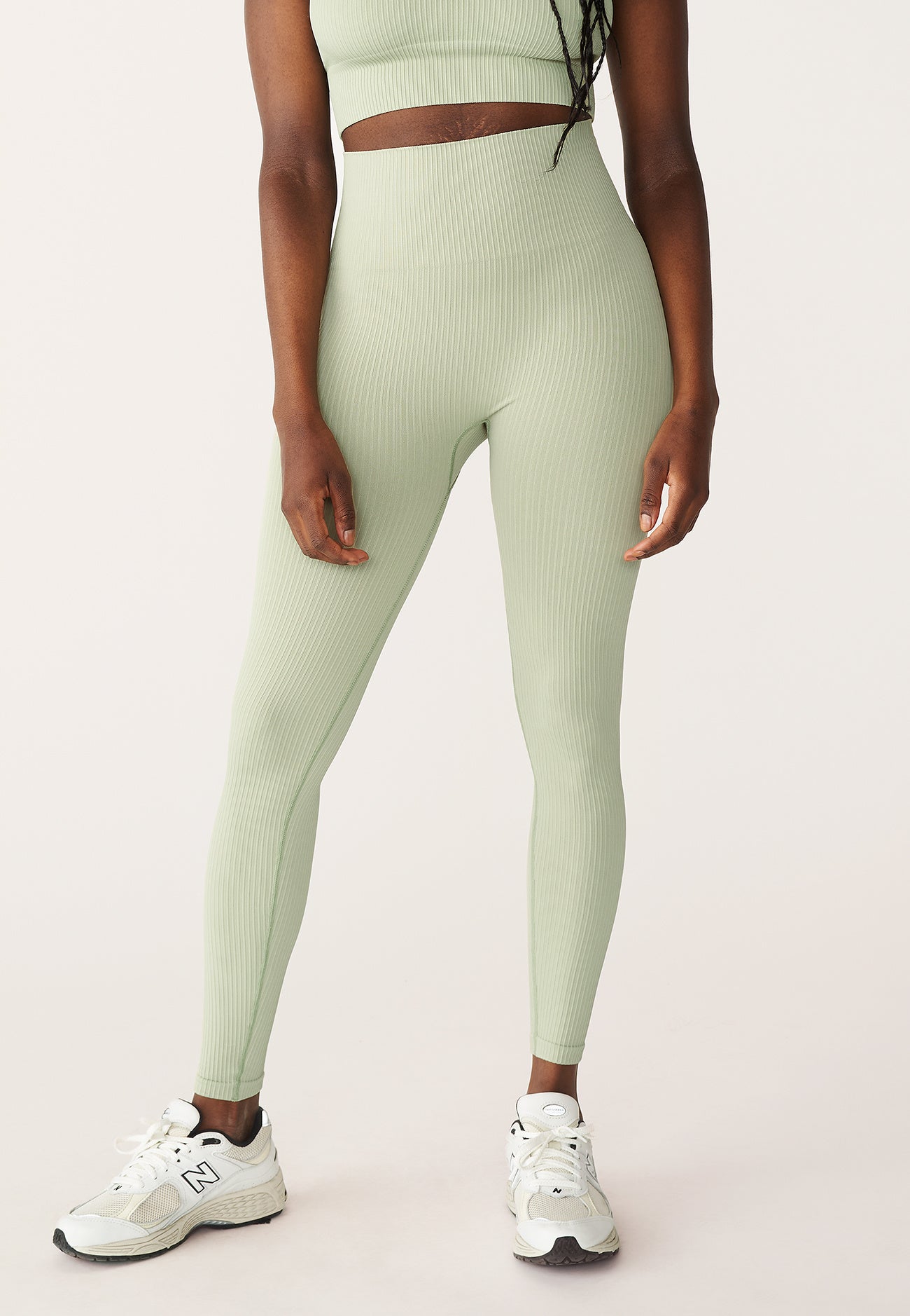 Seamless Rib Yoga Legging - Desert Sage