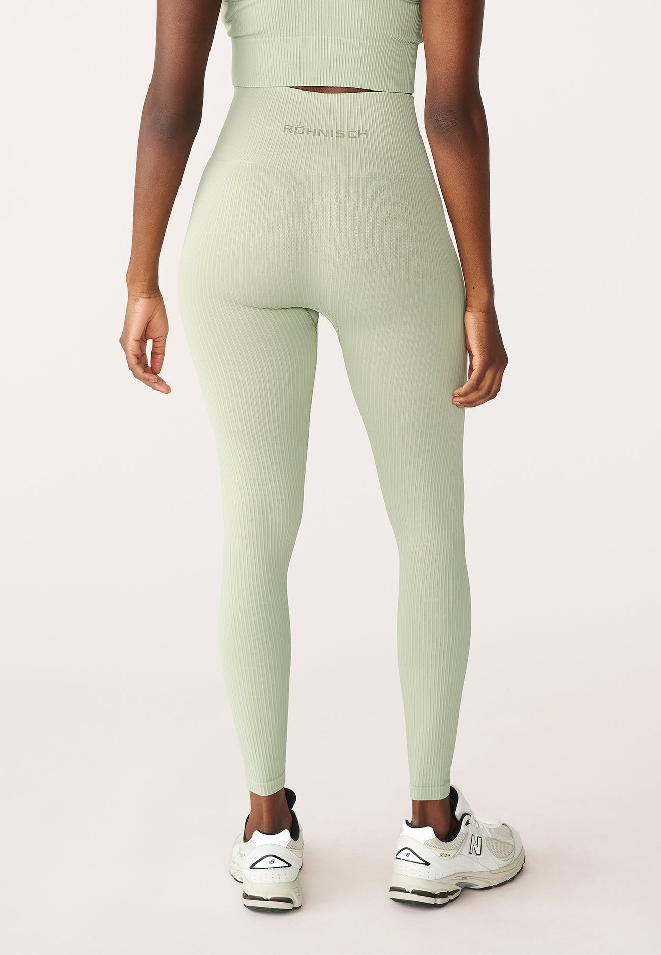 Seamless Rib Yoga Legging - Desert Sage