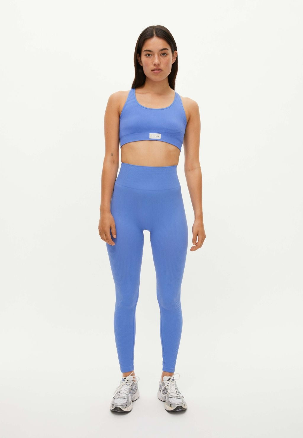 Seamless Soft Rib Yoga Legging - Retro Blue