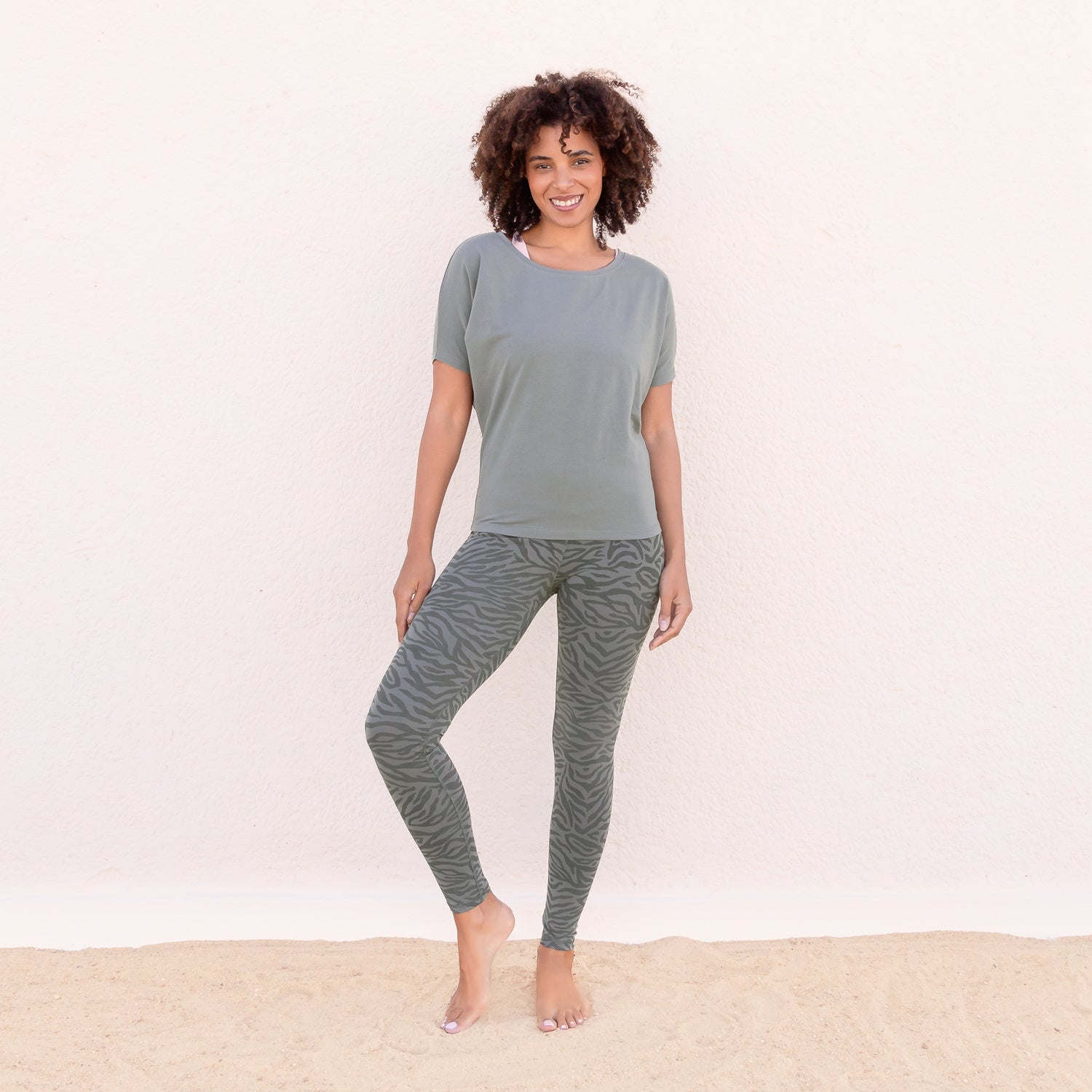 Maria Loose-Fit Yoga Top - Agave