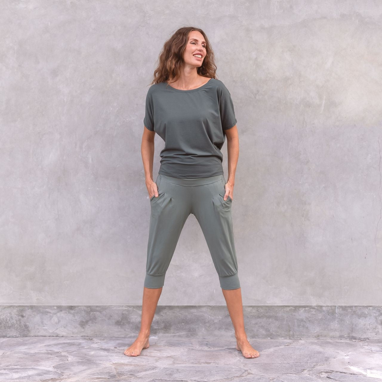 Maria Losse Yoga Top - Forest