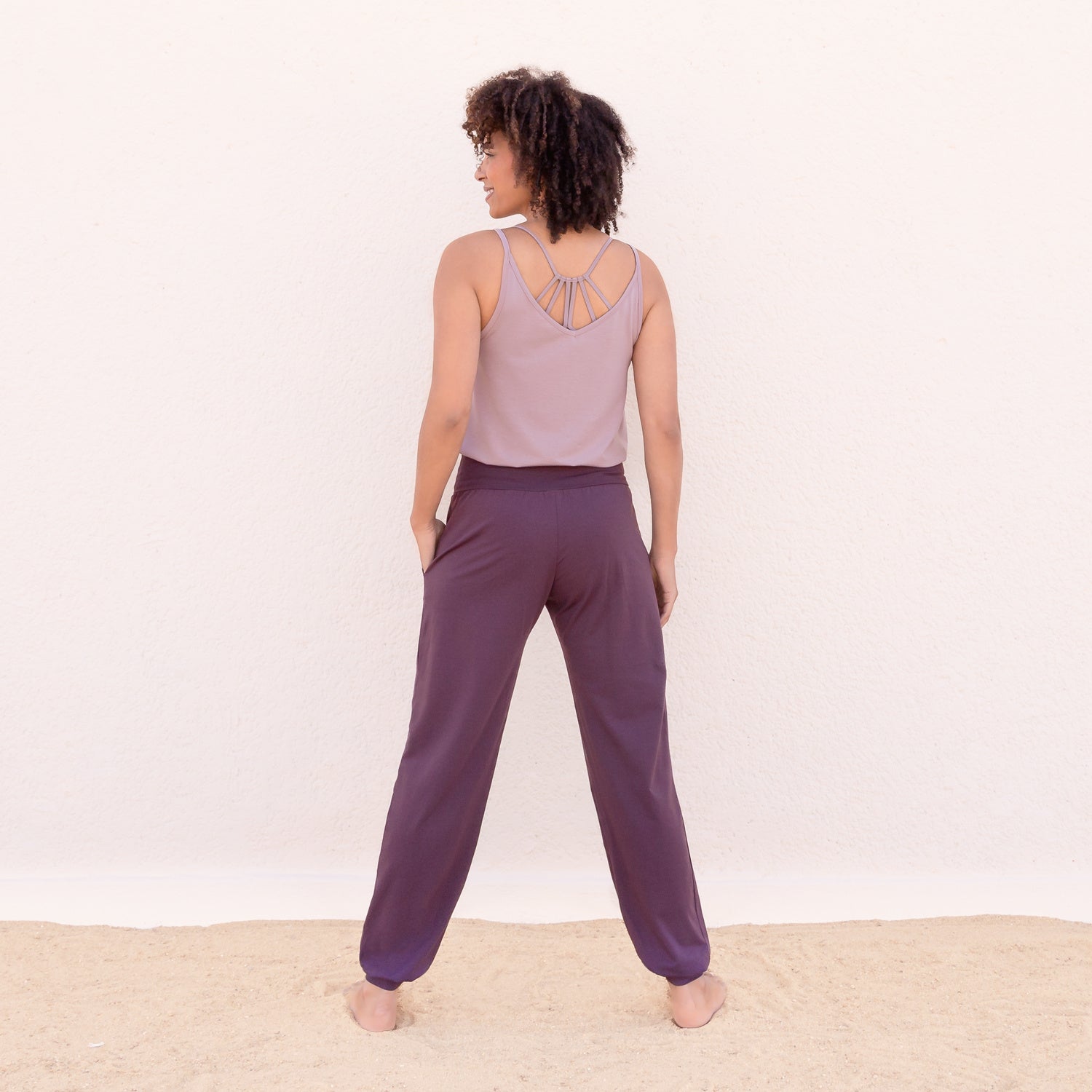 Joelle Losse Chill Yoga Broek - Plum