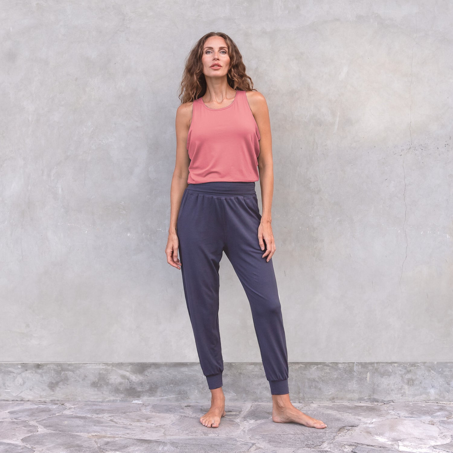 Comfortabele Loose fit Yoga  Broek Sylvie - Nightblue