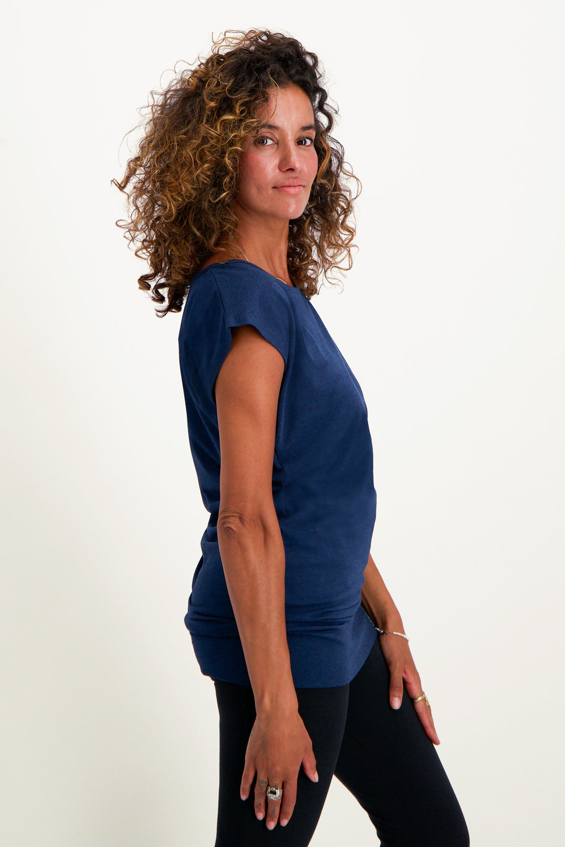 Asana Bamboe Yoga Tee - Midnight