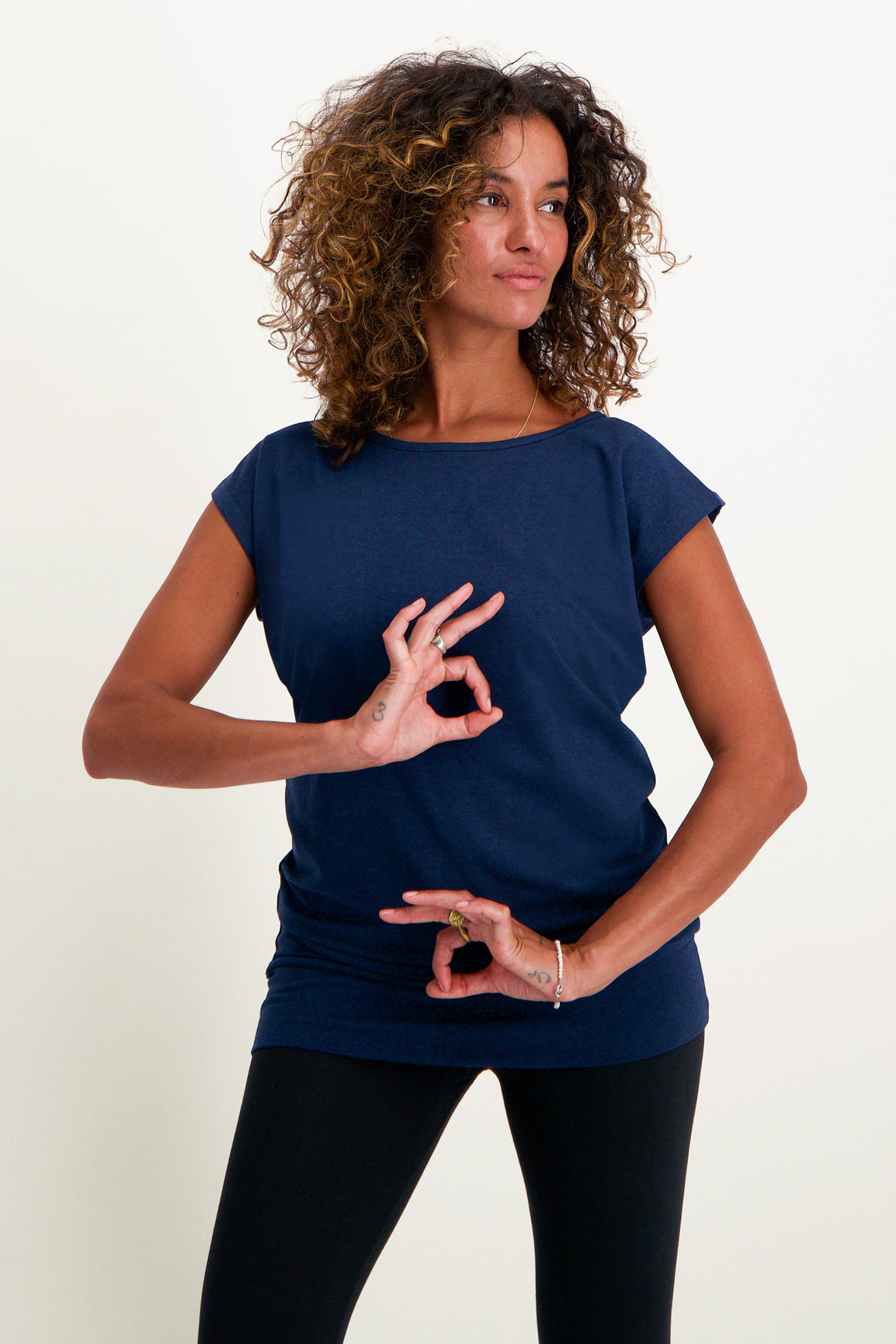 Asana Bamboe Yoga Tee - Midnight