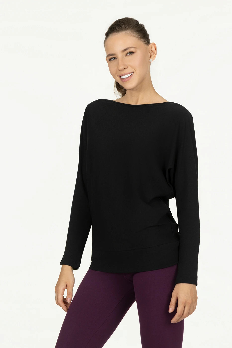 Budhi Longsleeve Yoga Top - Onyx Black