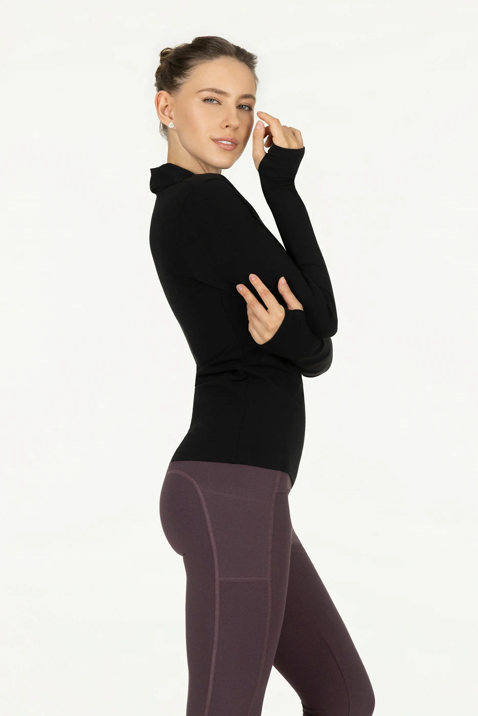 Ishtar Longsleeve Duurzame Yoga Top - Onyx Black