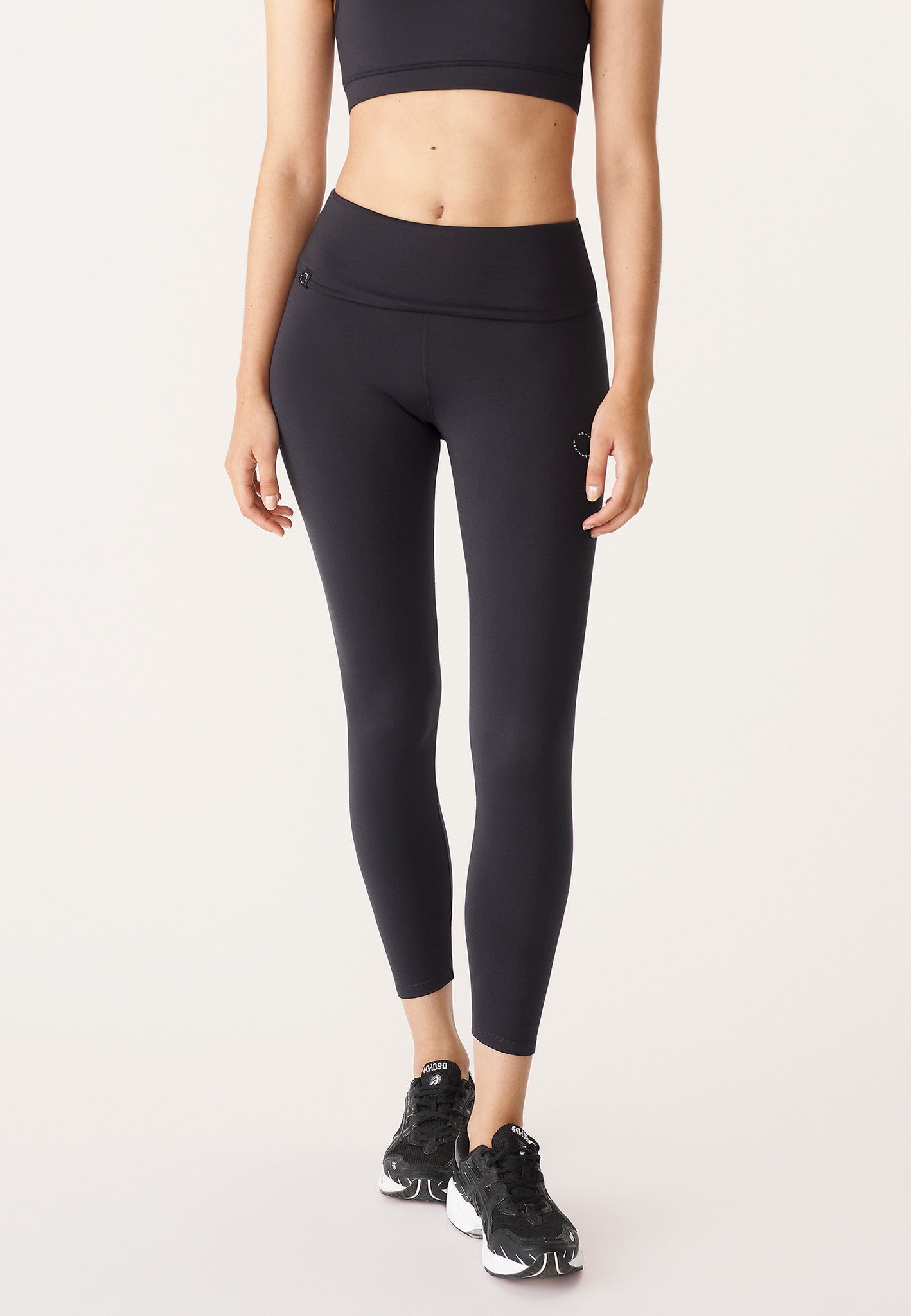 Yoga Skill Fold Over Legging - Obsidian Black