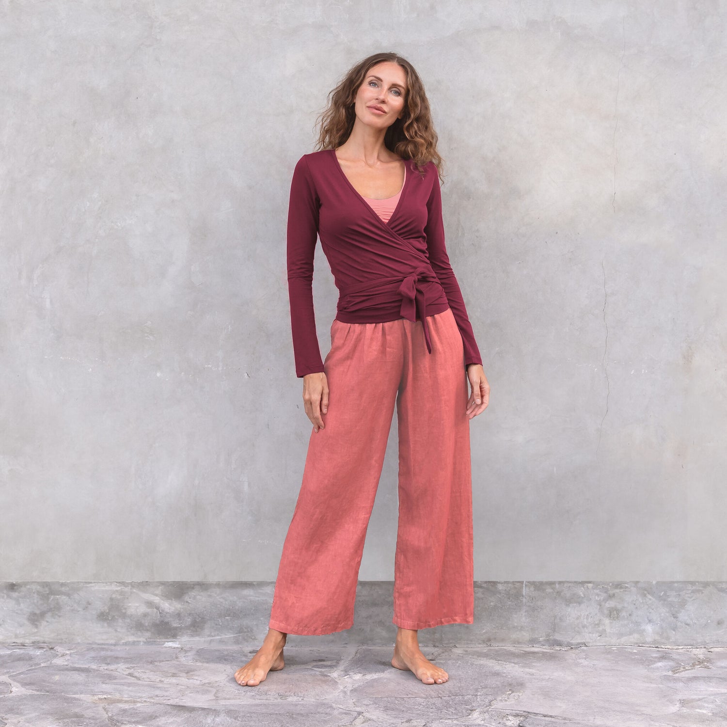 Yoga Wraptop Yael - Burgundy