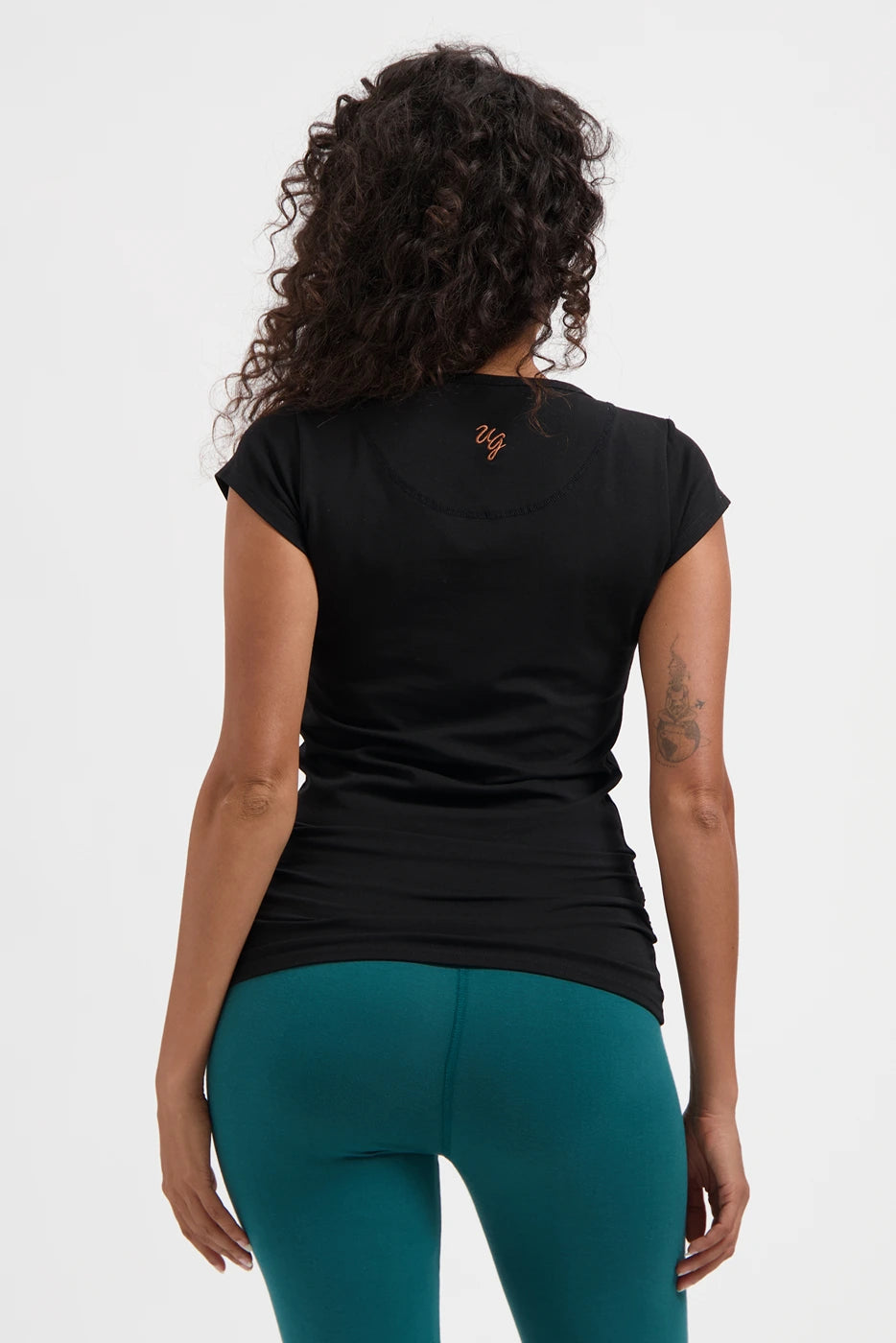 Zefira Katoenen Yoga Tee - Onyx Black